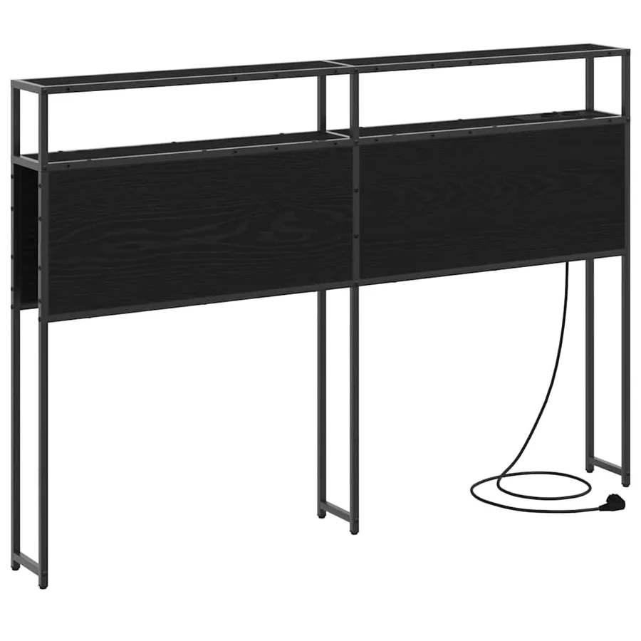 Tête de lit de rangement Chêne noir Bois d'ingénierie - 2