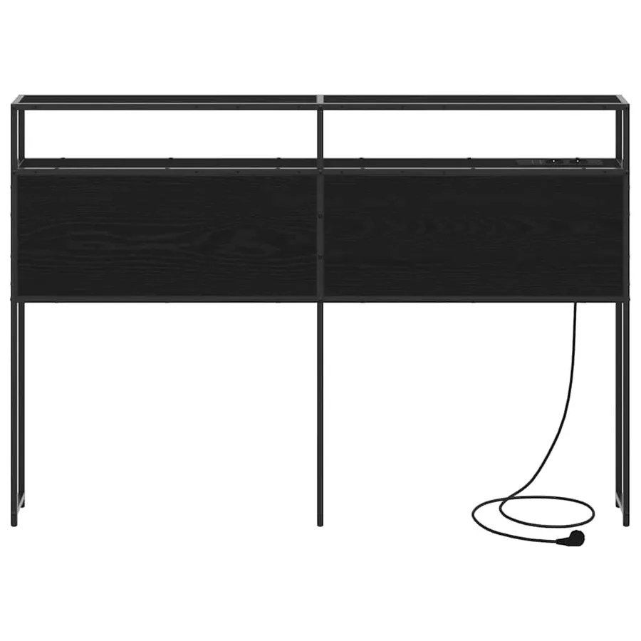 Tête de lit de rangement Chêne noir Bois d'ingénierie - 5