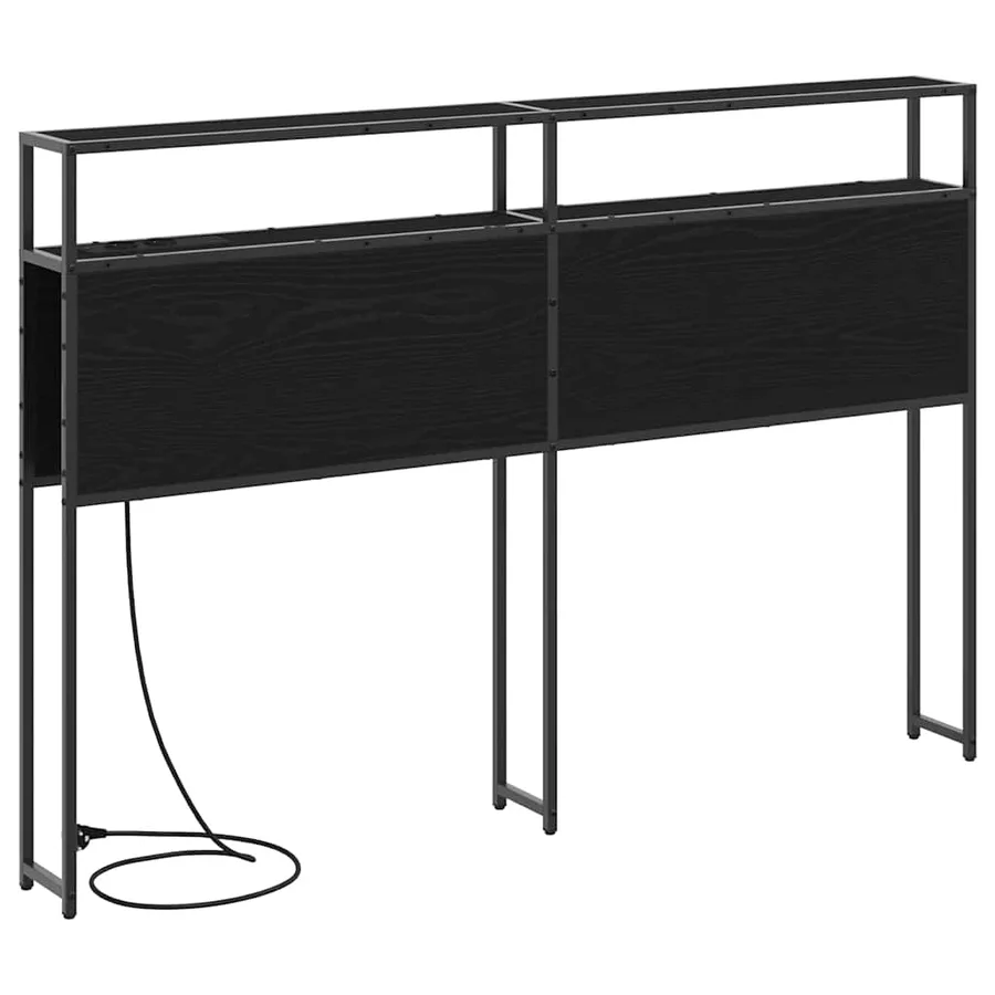 Tête de lit de rangement Chêne noir Bois d'ingénierie - 7