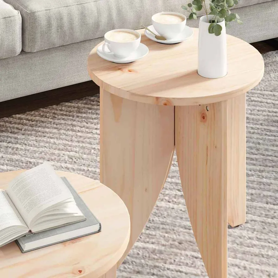 Table basse 2 pcs Naturel - 4