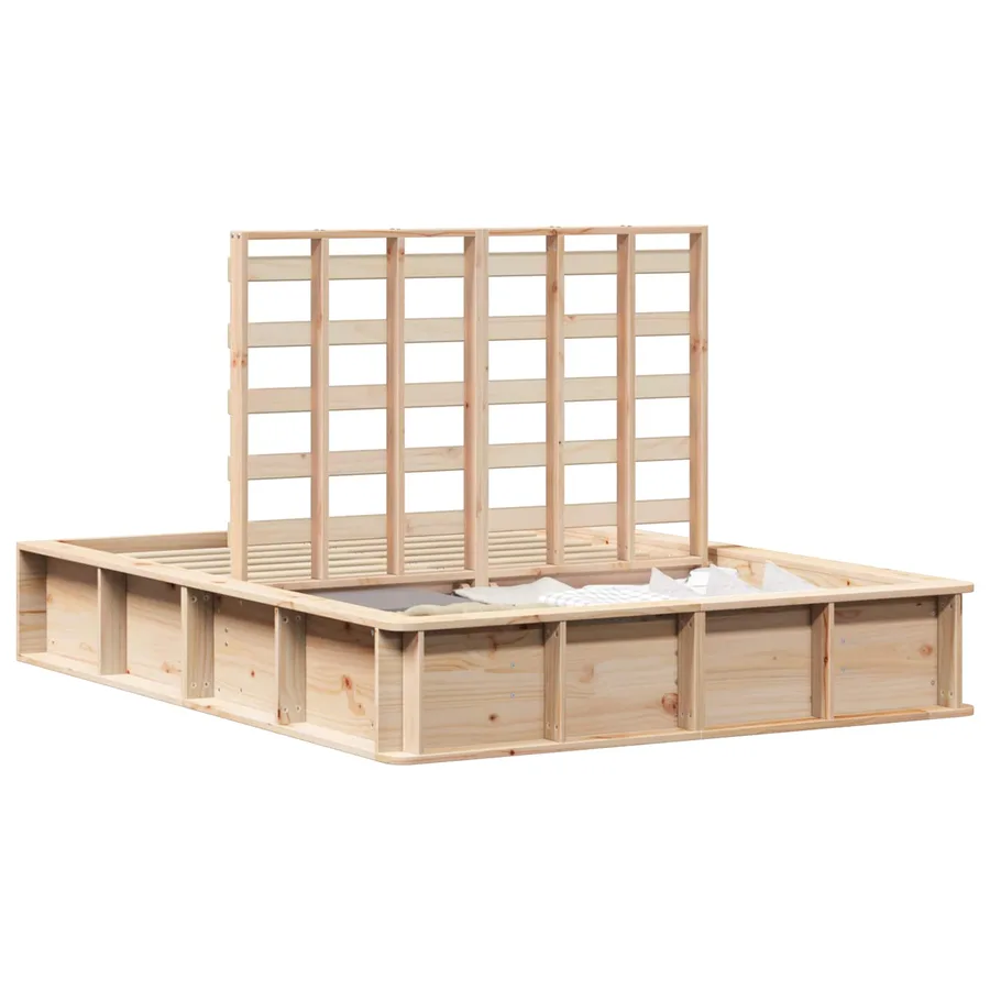 Cadre de lit Marron 135 x 190 cm Bois de pin massif - 2