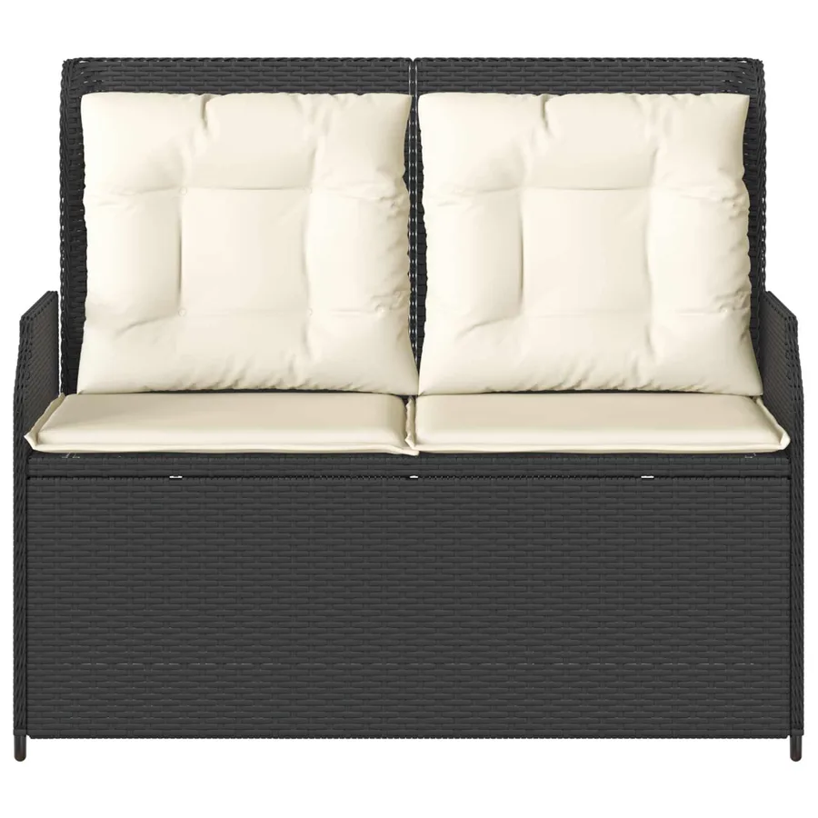 Banc de jardin Noir polyrotin - 4
