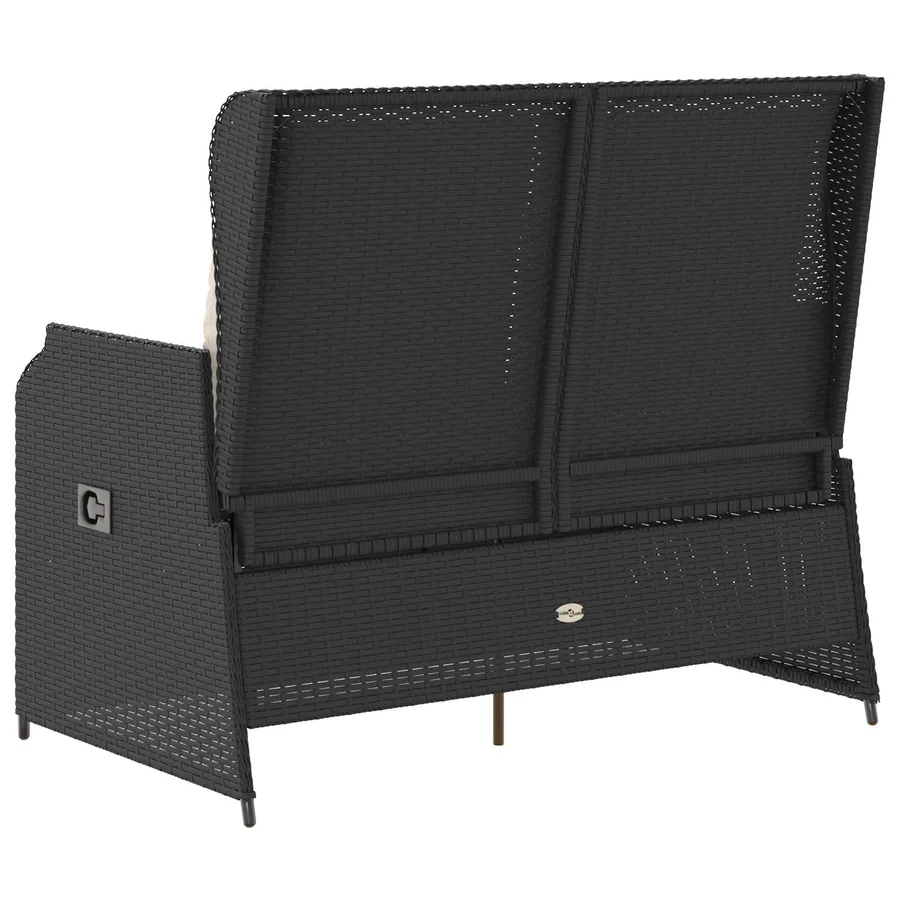 Banc de jardin Noir polyrotin - 6