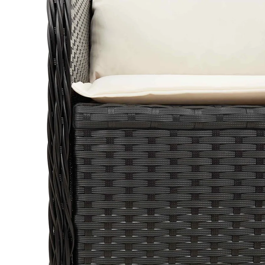 Banc de jardin Noir polyrotin - 7