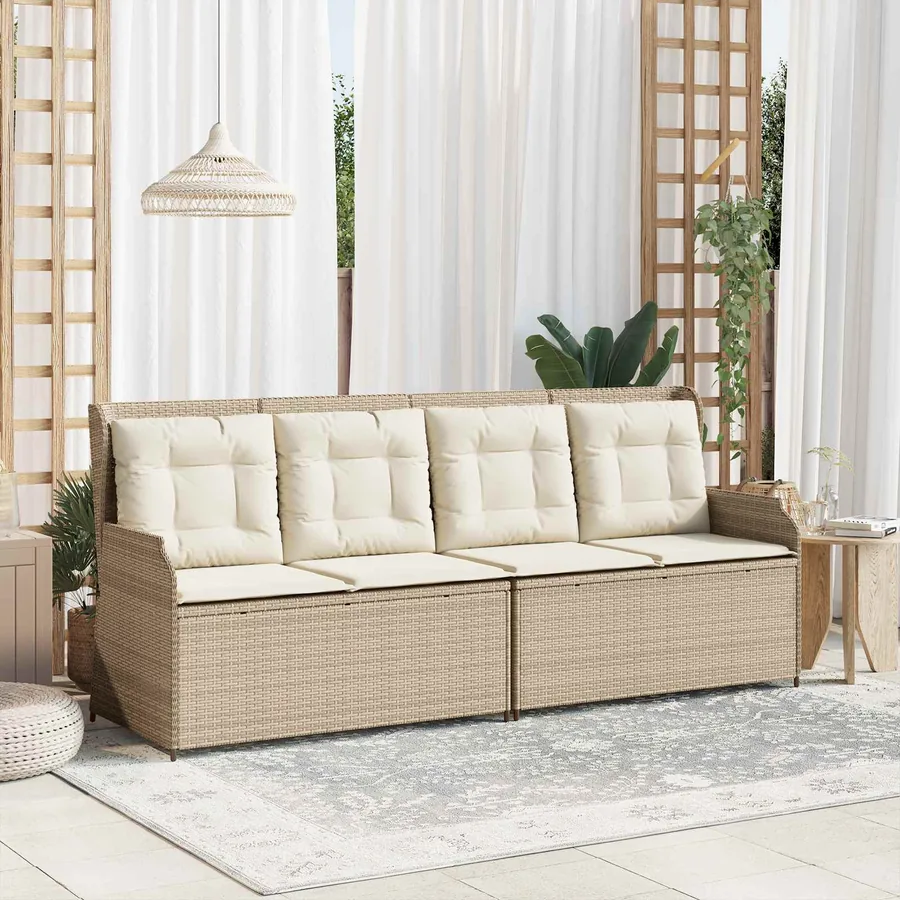 Banc de jardin Beige polyrotin