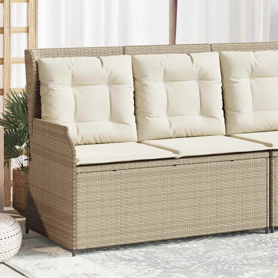 Banc de jardin Beige polyrotin - 3