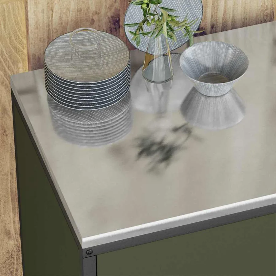 Ensemble de rangement cuisine HATTEM 2 pcs Vert olive - 5