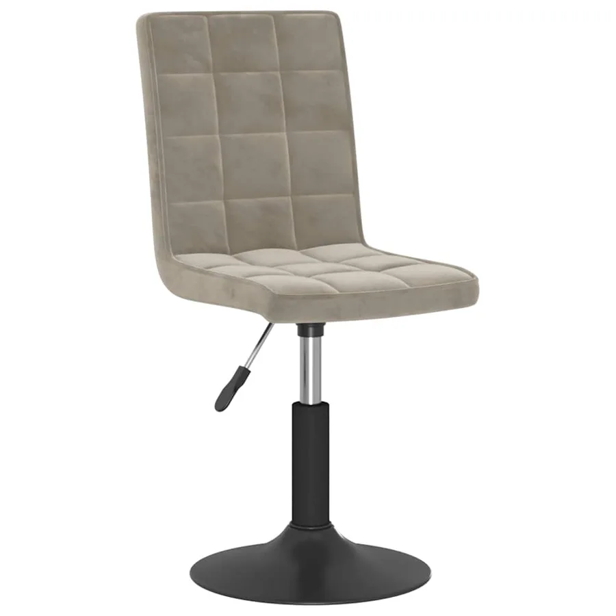 Chaises pivotantes à manger lot de 4 gris clair velours - 3