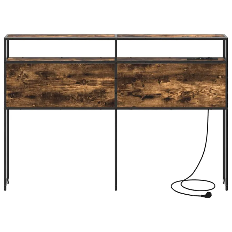Tête de lit de rangement Chêne fumé Bois d'ingénierie - 5