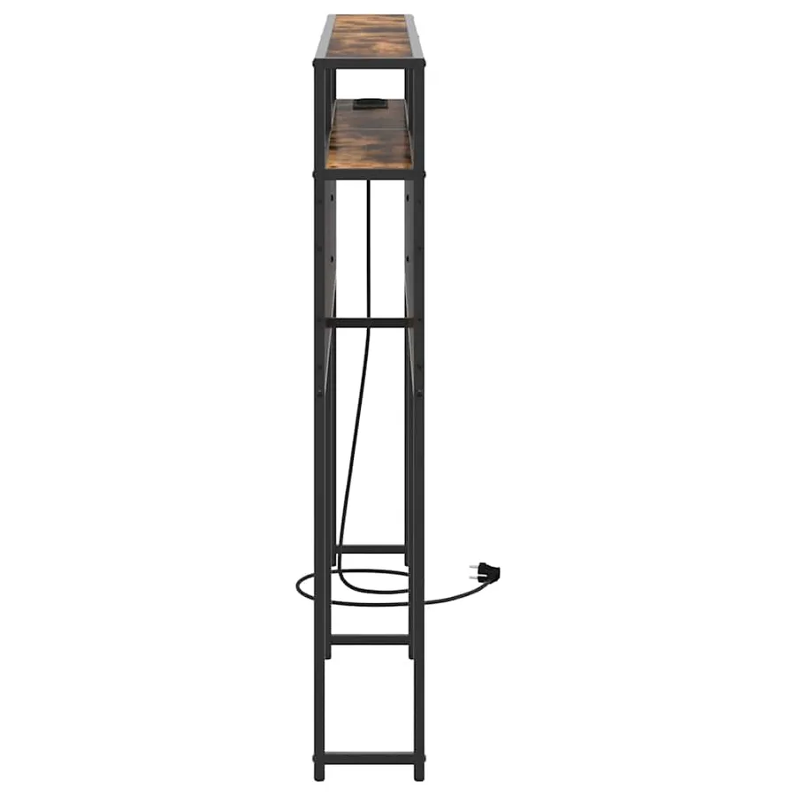 Tête de lit de rangement Chêne fumé Bois d'ingénierie - 6