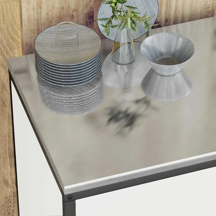 Ensemble de rangement cuisine HATTEM 3 pcs Blanc - 5