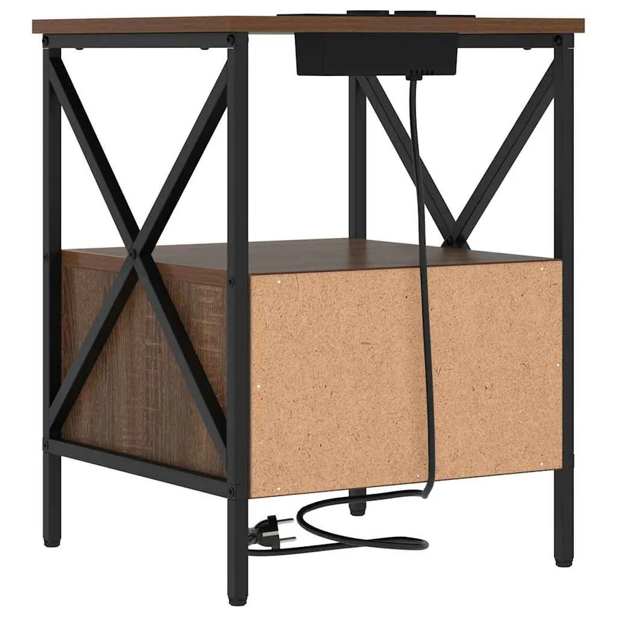 Cabinet de chevet 2 pcs Chêne brun 41,5 x 40,5 x 55 cm - 9