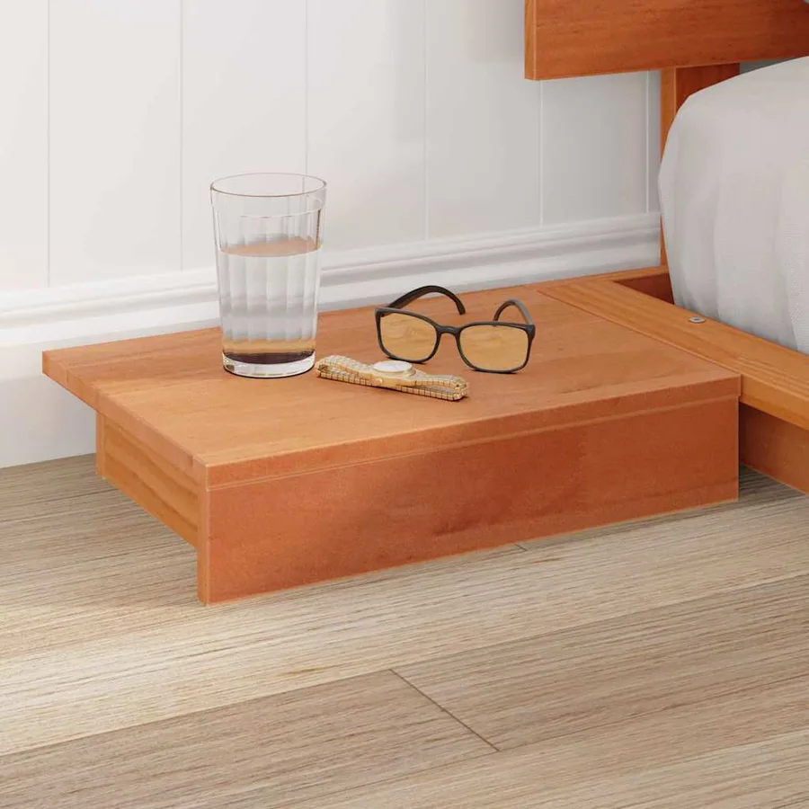 Cadre de lit Marron 150 x 200 cm bois - 3