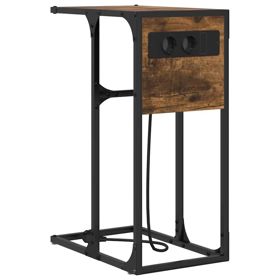 Cabinet de chevet Chêne fumé 41,5 x 26 x 60,5 cm - 2