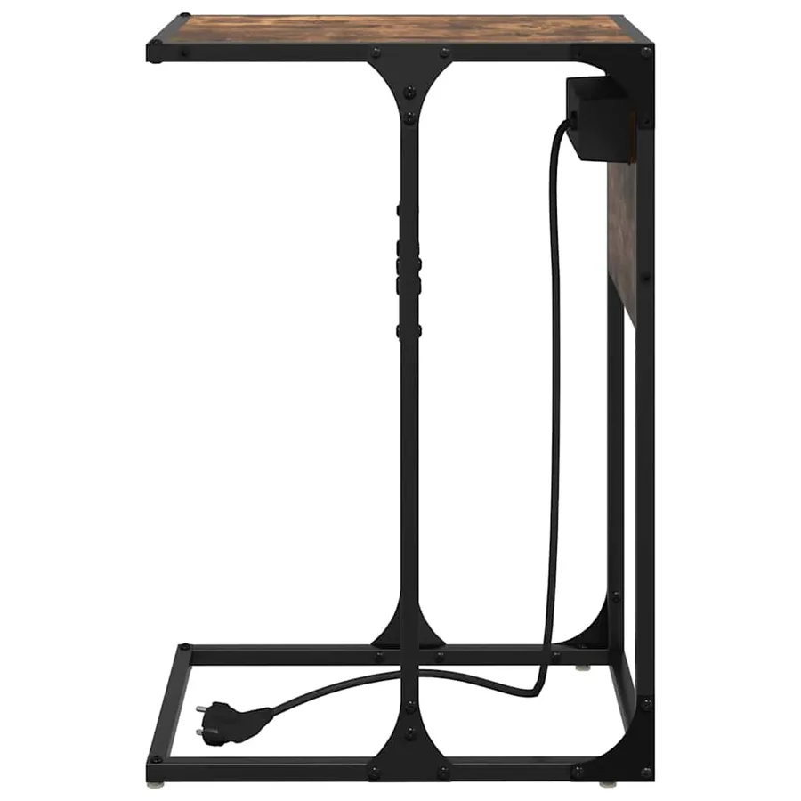 Cabinet de chevet Chêne fumé 41,5 x 26 x 60,5 cm - 7