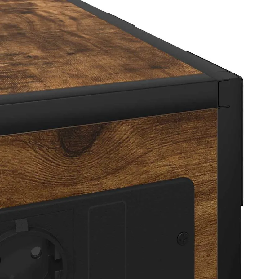 Cabinet de chevet Chêne fumé 41,5 x 26 x 60,5 cm - 9