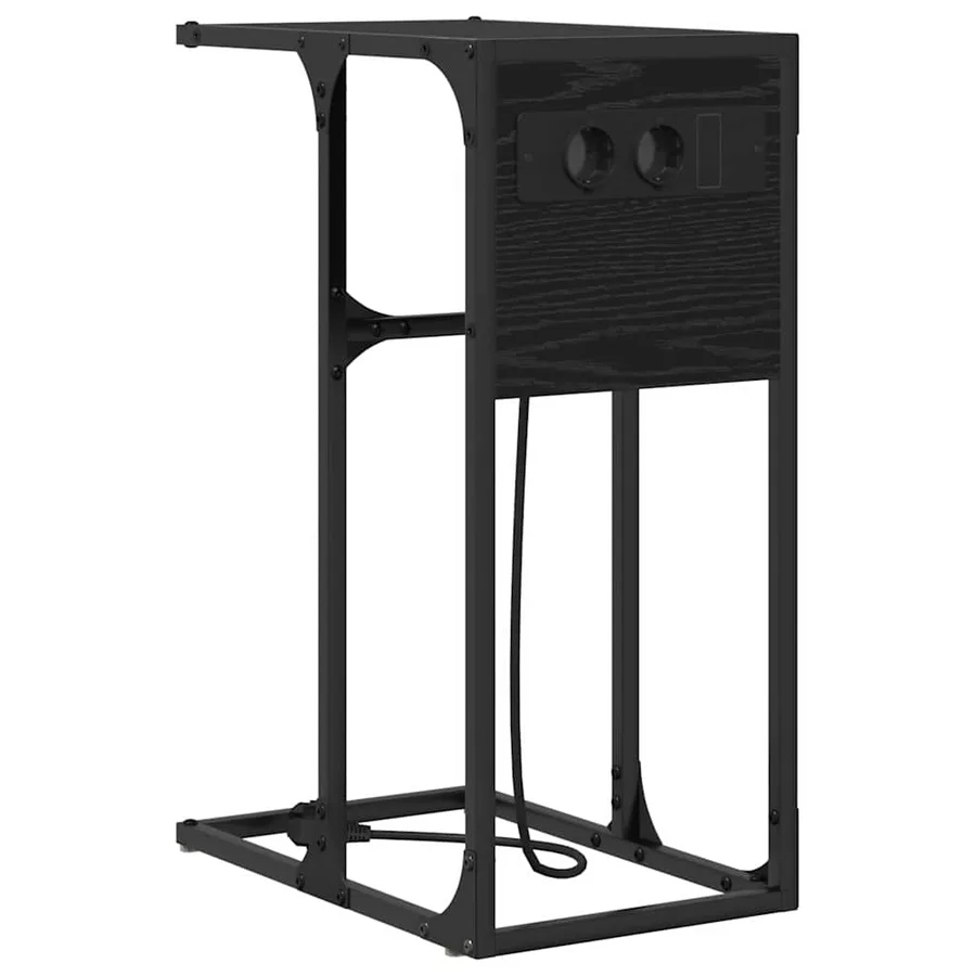 Cabinet de chevet Chêne noir 41,5 x 26 x 60,5 cm - 2