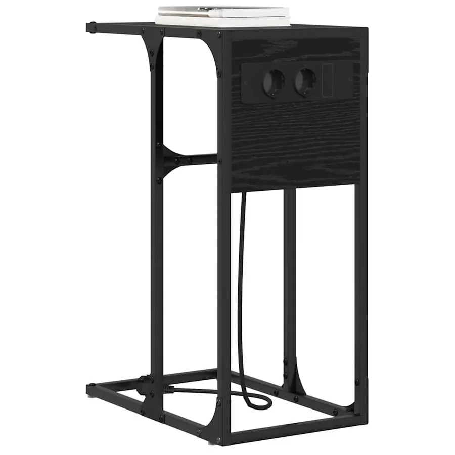 Cabinet de chevet Chêne noir 41,5 x 26 x 60,5 cm - 3