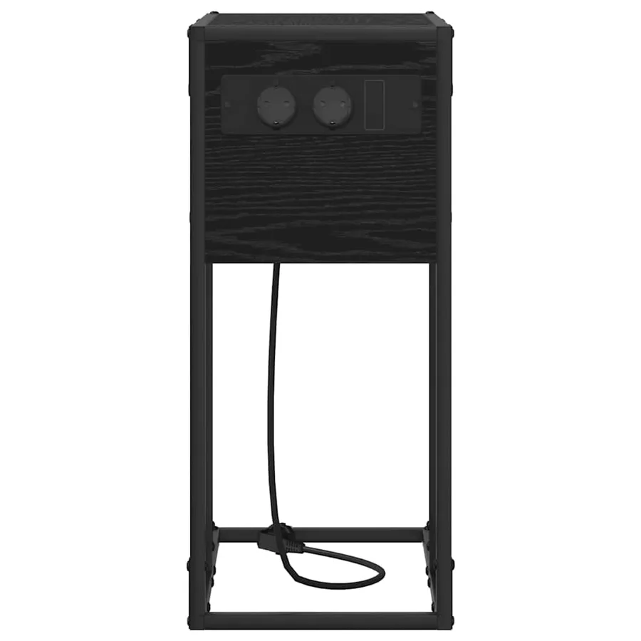 Cabinet de chevet Chêne noir 41,5 x 26 x 60,5 cm - 6