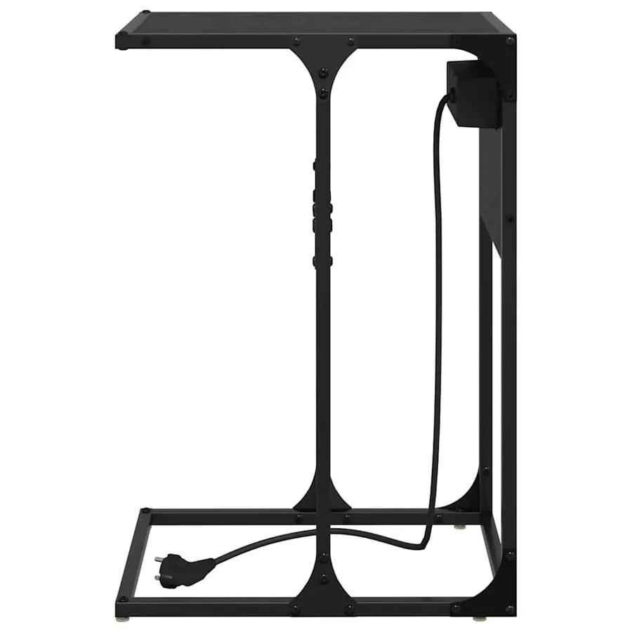 Cabinet de chevet Chêne noir 41,5 x 26 x 60,5 cm - 7