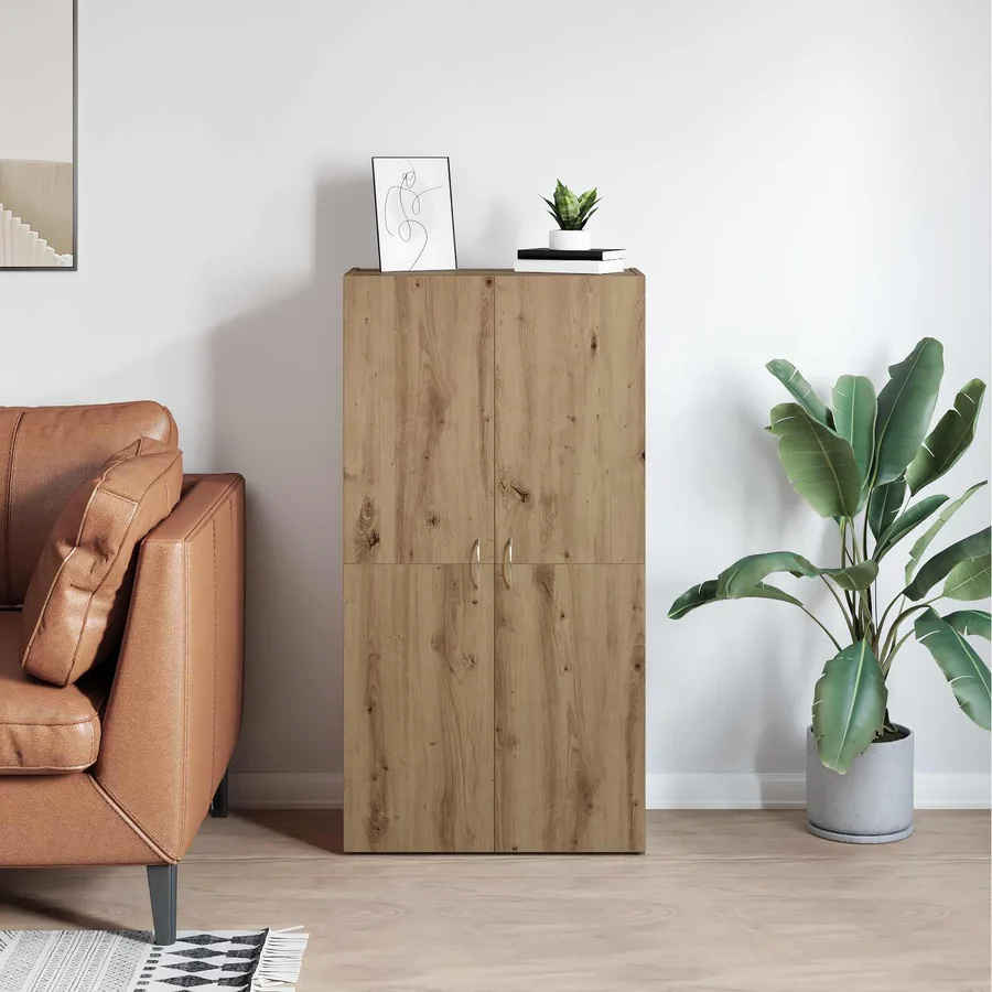 Cabinet de Bureau Chêne artisanal 60 x 32 x 115 cm - 4