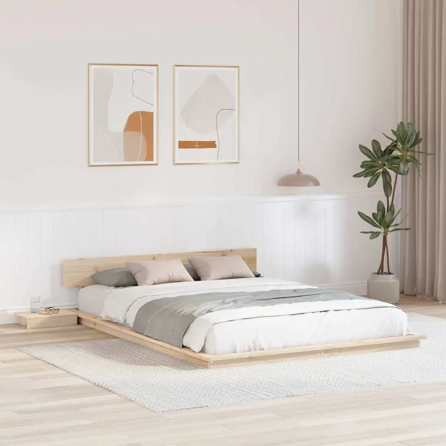 Cadre de lit Marron 150 x 200 cm bois