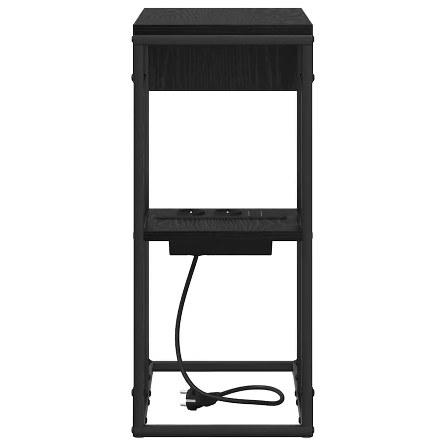 Cabinet de chevet Chêne noir 41,5 x 26 x 60,5 cm - 6