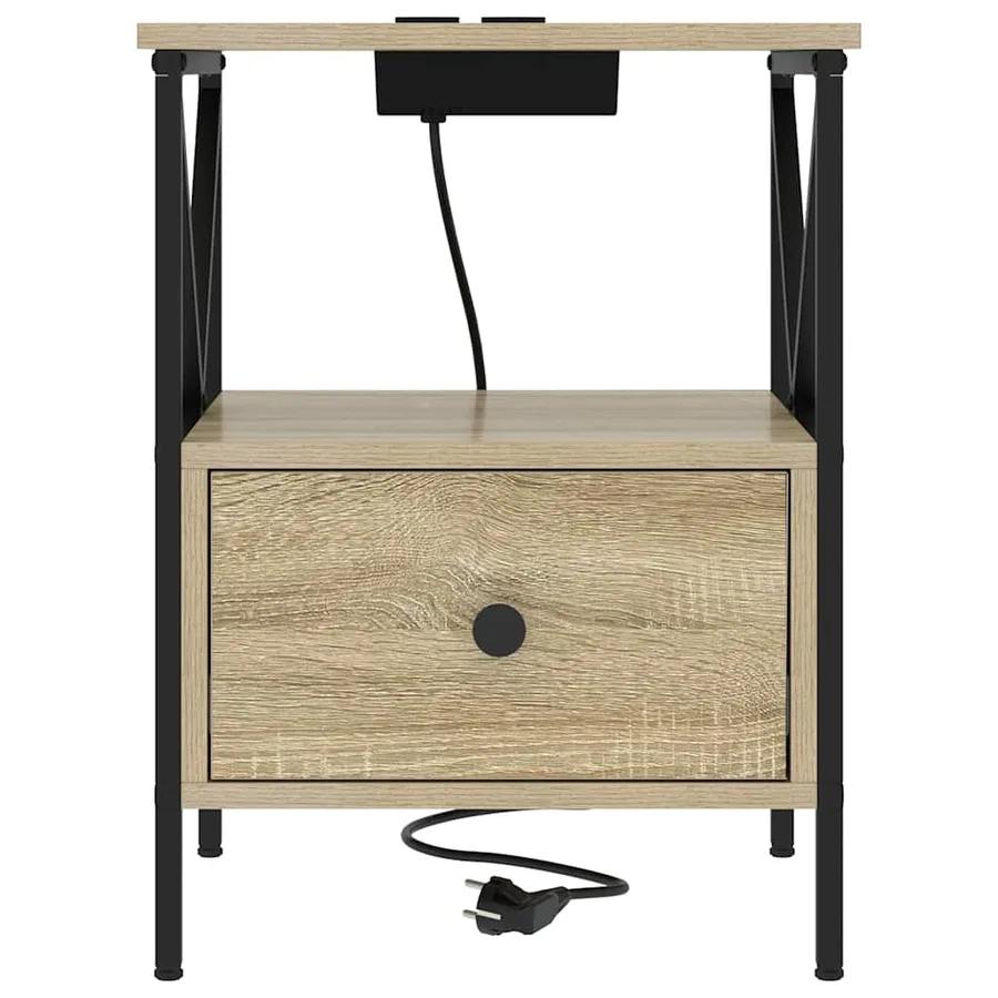Cabinet de chevet avec tiroir Chêne Sonoma 41,5 x 40,5 x 55 cm - 6
