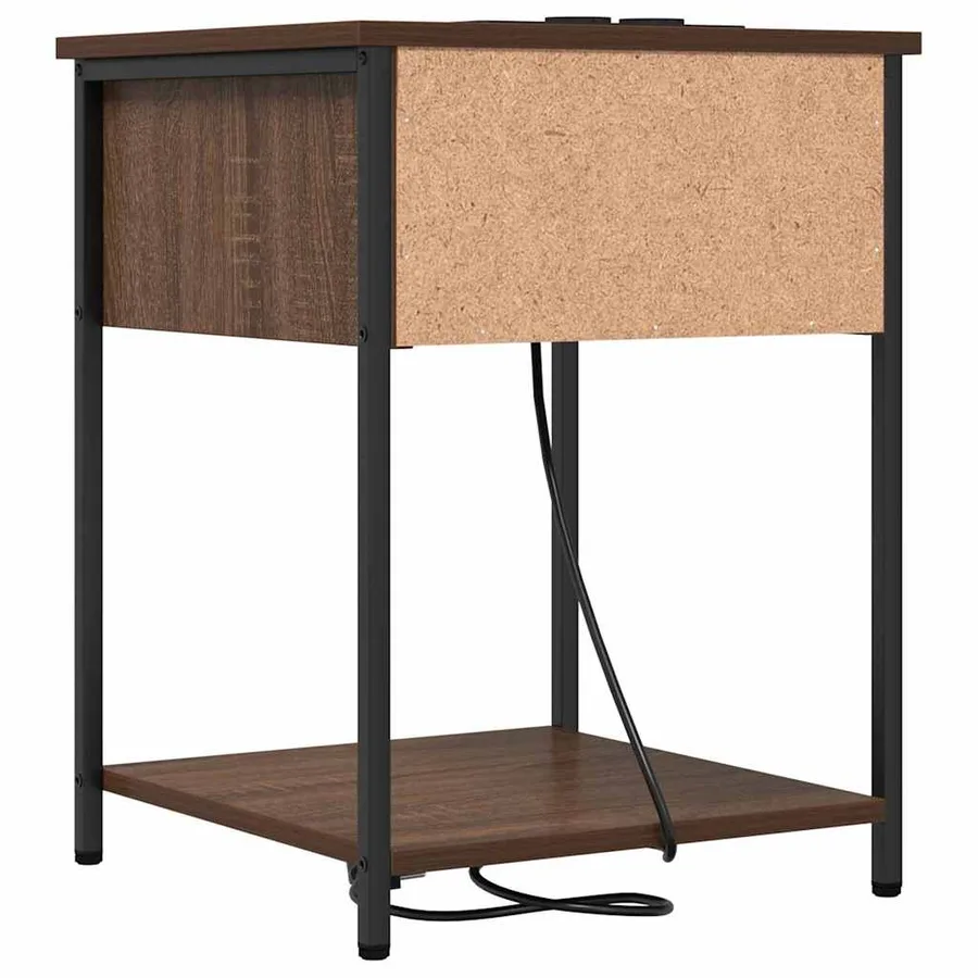 Cabinet de chevet avec tiroir 2 pcs Chêne brun 42 x 41 x 56 cm - 9