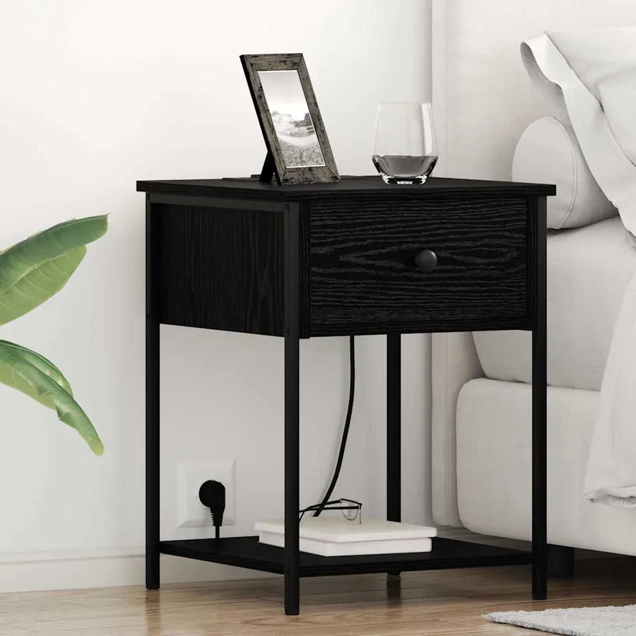 Cabinet de chevet Chêne noir 42 x 41 x 56 cm Bois d'ingénierie