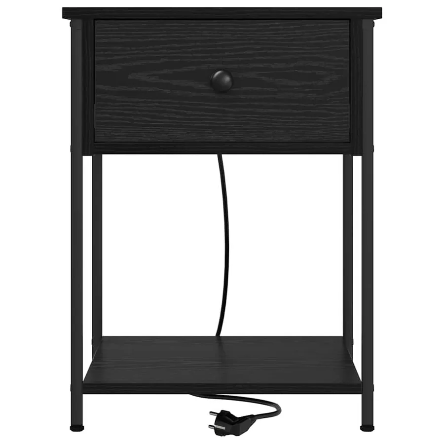 Cabinet de chevet Chêne noir 42 x 41 x 56 cm Bois d'ingénierie - 6