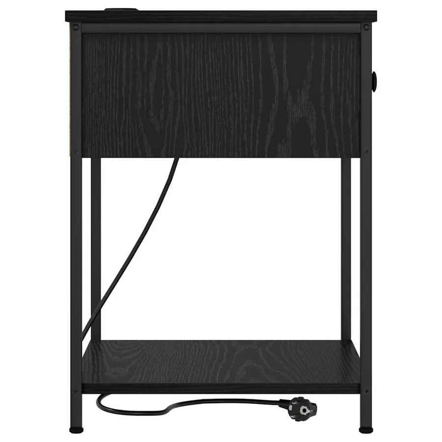 Cabinet de chevet Chêne noir 42 x 41 x 56 cm Bois d'ingénierie - 7