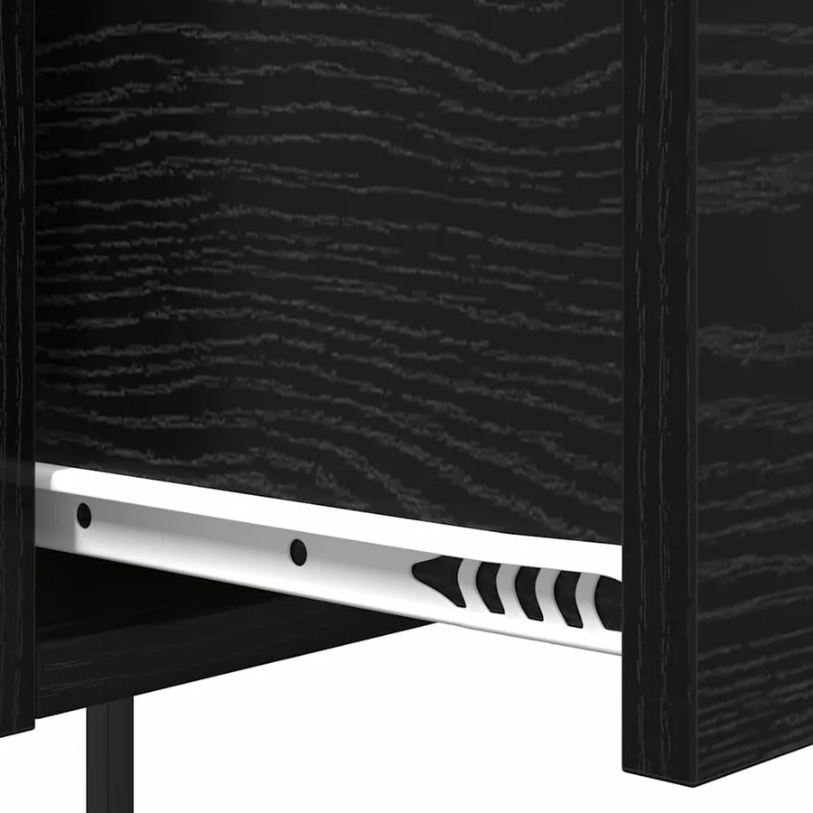Cabinet de chevet Chêne noir 42 x 41 x 56 cm Bois d'ingénierie - 8