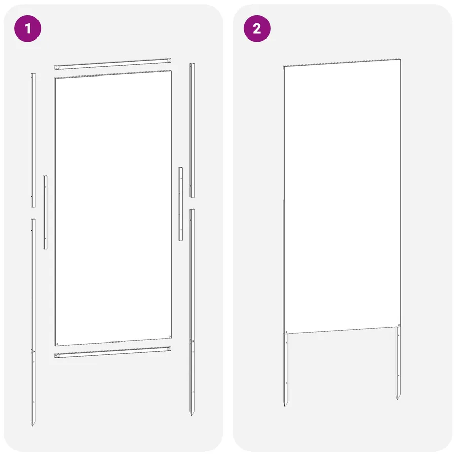 Écran de confidentialité de jardin Fretwork Blanc 50 x 140 cm - 12