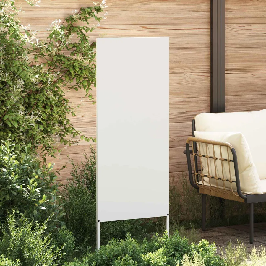 Écran de confidentialité de jardin Fretwork Blanc 50 x 140 cm - 3
