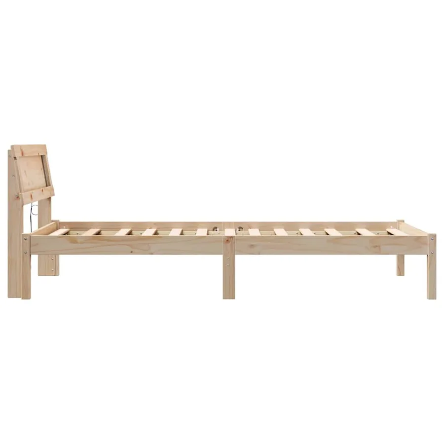 Cadre de lit avec tête de lit Marron 75 x 190 cm Pin massif - 6