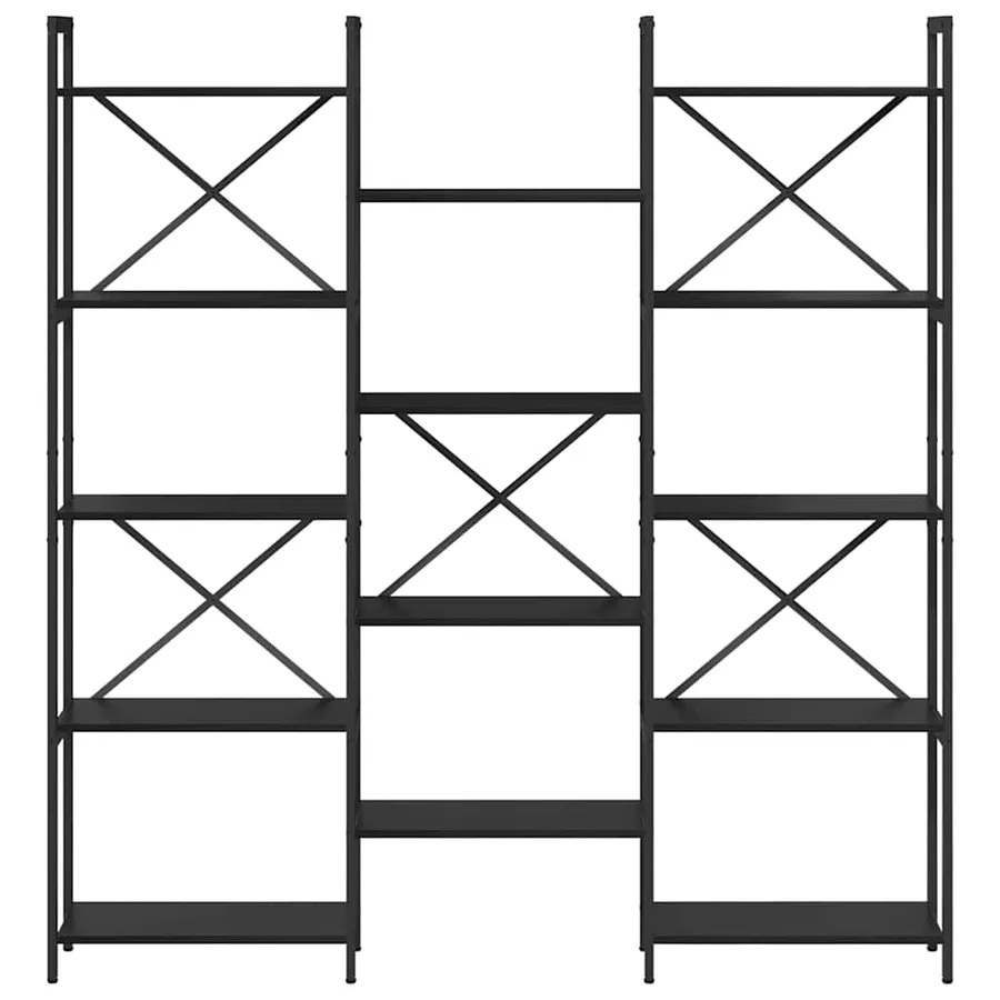 Étagère Chêne noir 156 x 25 x 167 cm Bois d'ingénierie - 5