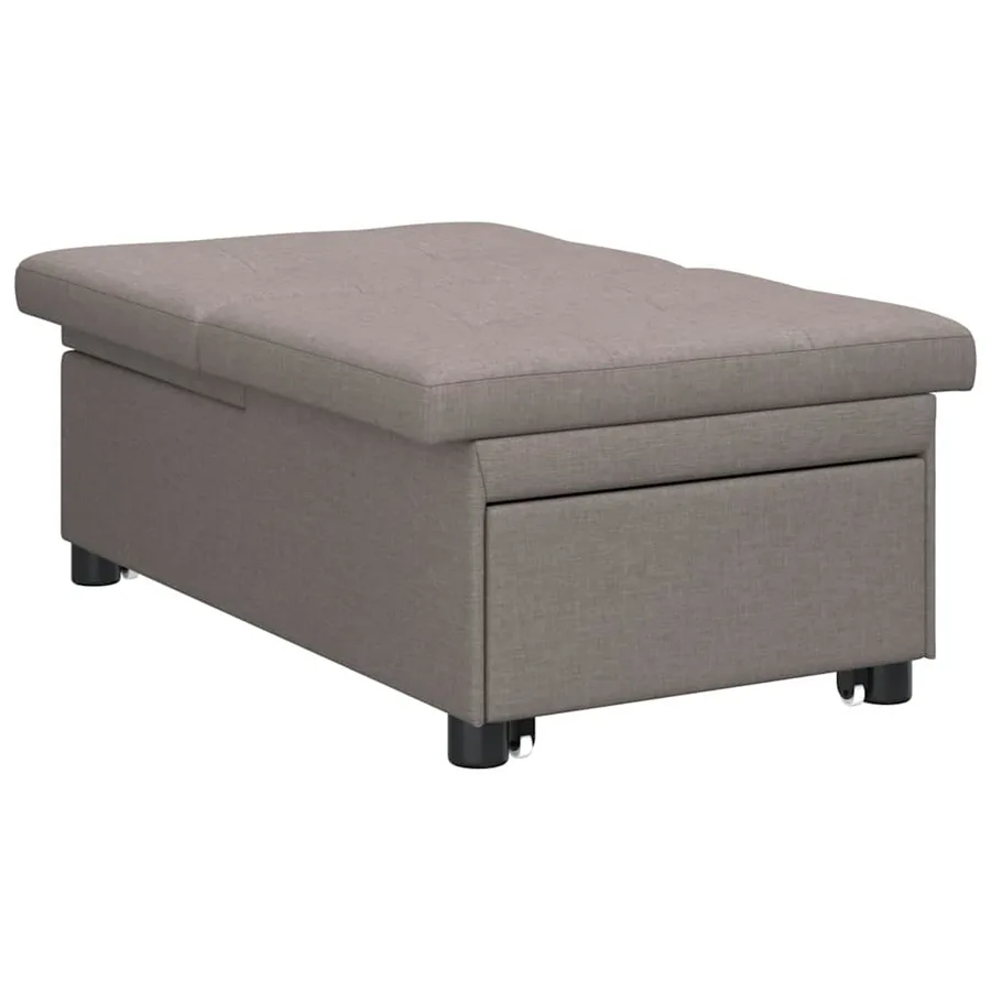 Canapé-lit escamotable Taupe 194 x 50 x 82 cm tissu - 4