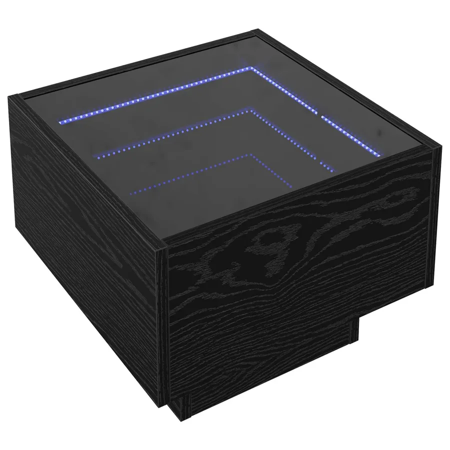Table basse Chêne noir 40 x 40 x 30 cm Bois d'ingénierie - 2