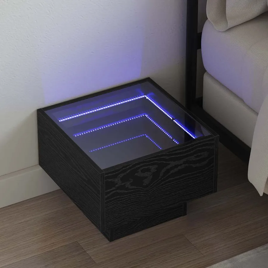 Table basse Chêne noir 40 x 40 x 30 cm Bois d'ingénierie - 4