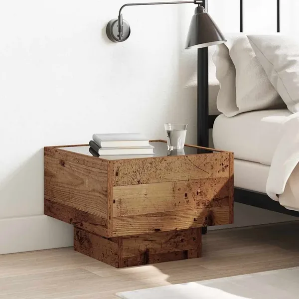 Table basse Bois ancien 40 x 40 x 30 cm Bois d'ingénierie