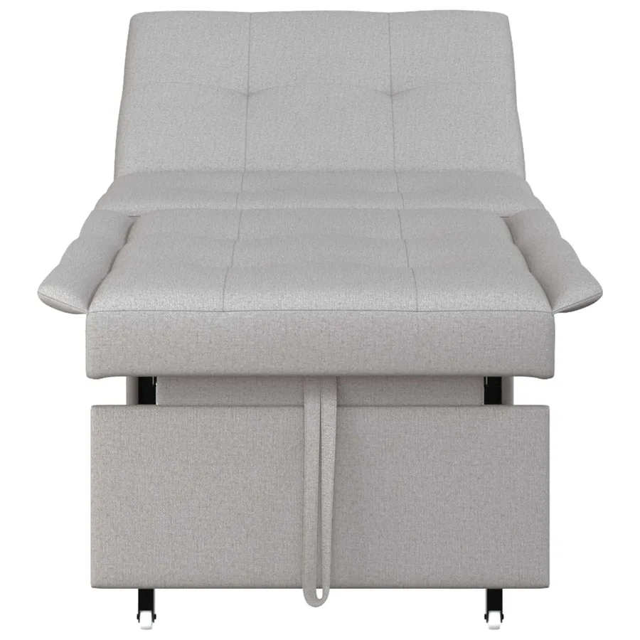 Canapé-lit escamotable Gris 194 x 50 x 82 cm tissu - 5