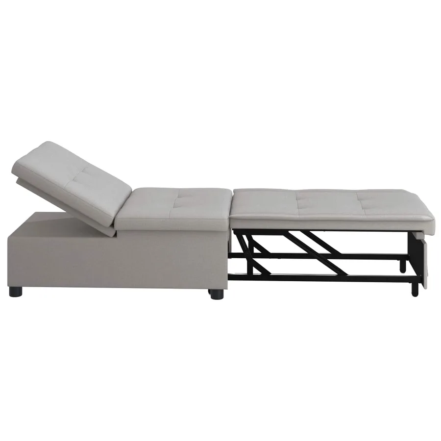 Canapé-lit escamotable Gris 194 x 50 x 82 cm tissu - 6