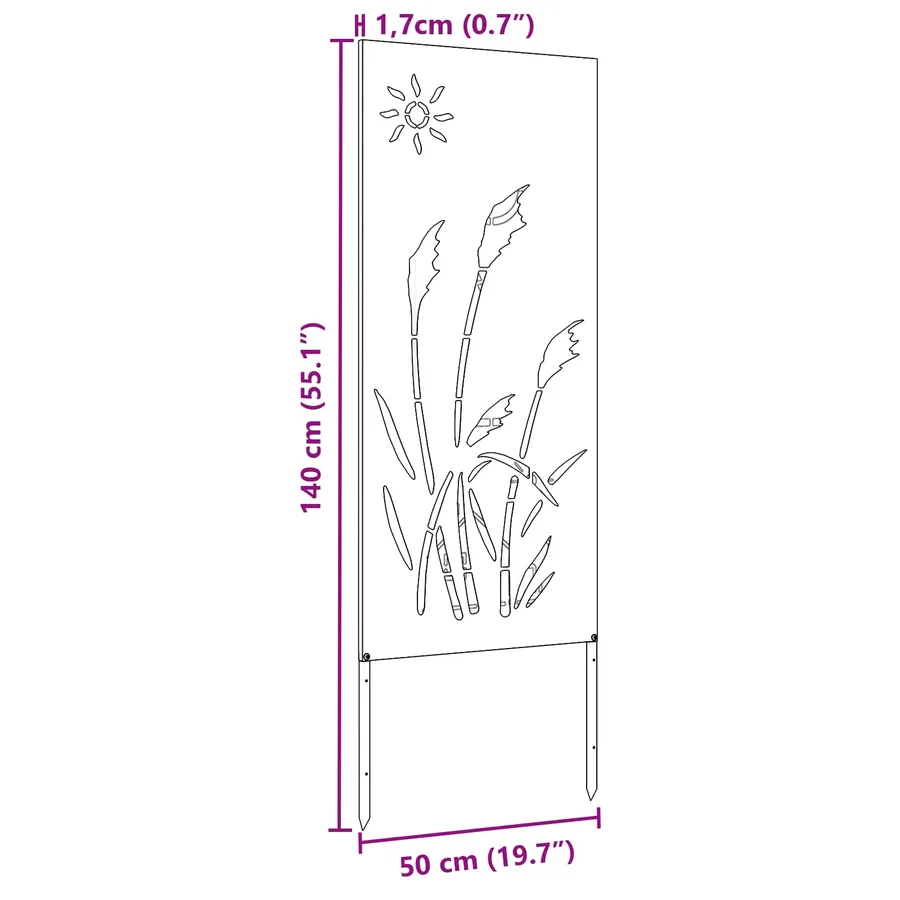 Écran de confidentialité de jardin Fretwork Blanc 50 x 140 cm - 13