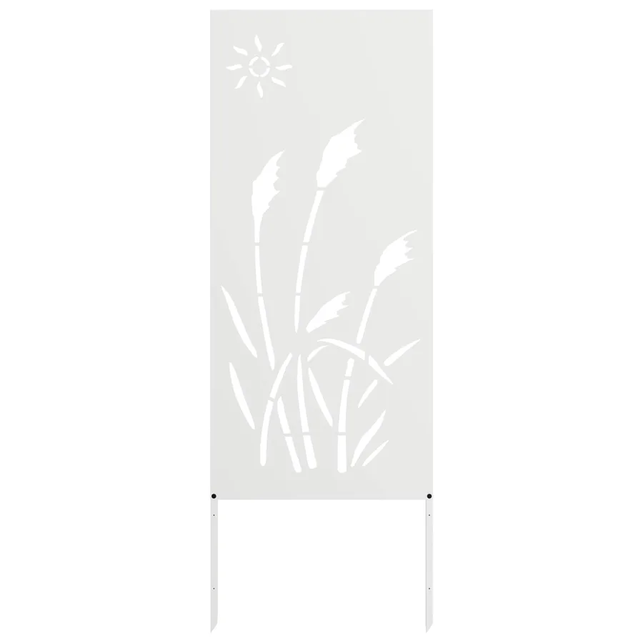Écran de confidentialité de jardin Fretwork Blanc 50 x 140 cm - 2