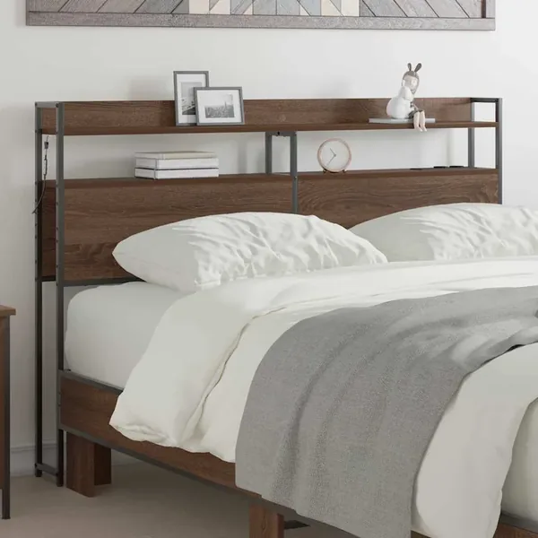 Tête de lit de rangement Chêne marron Bois d'ingénierie