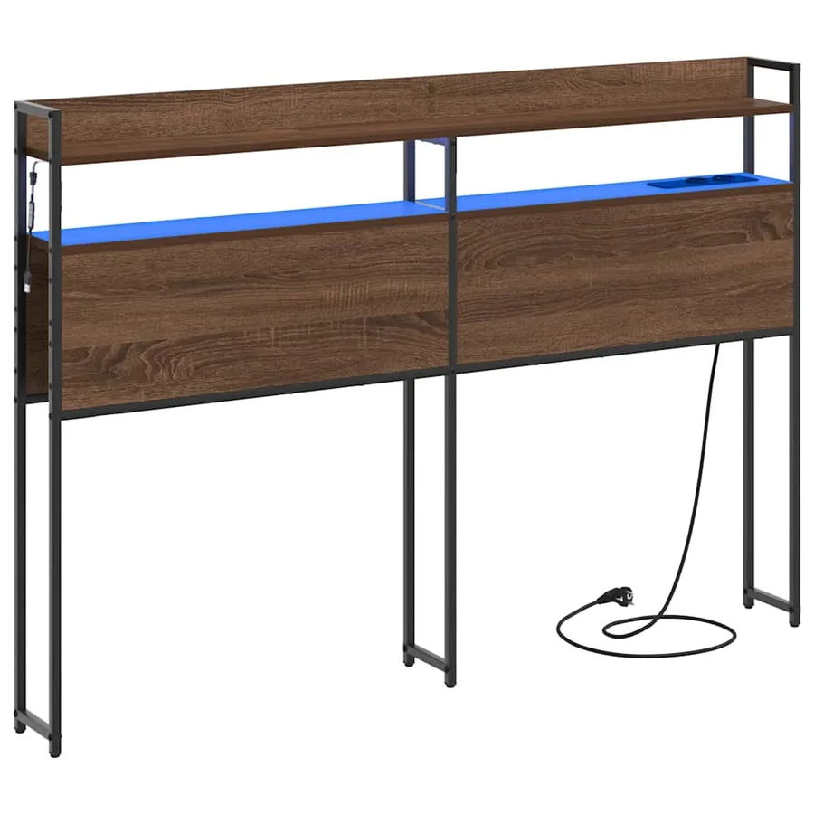 Tête de lit de rangement Chêne marron Bois d'ingénierie - 2