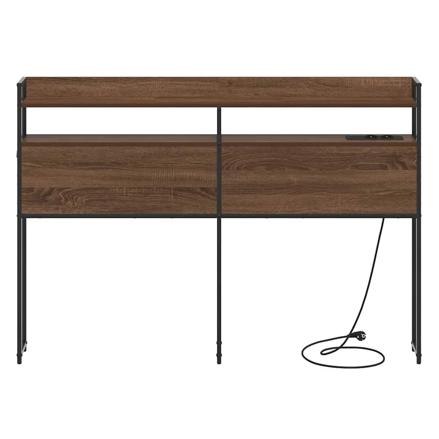 Tête de lit de rangement Chêne marron Bois d'ingénierie - 6