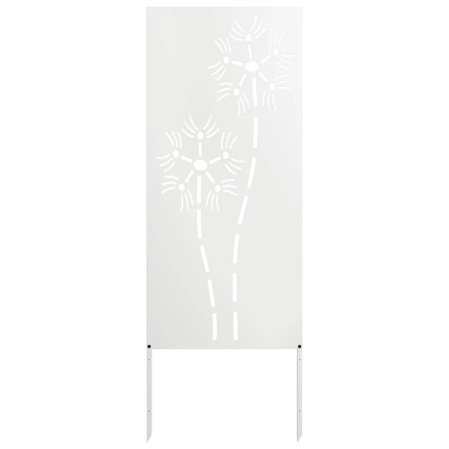 Écran de confidentialité de jardin Fretwork Blanc 50 x 140 cm - 2