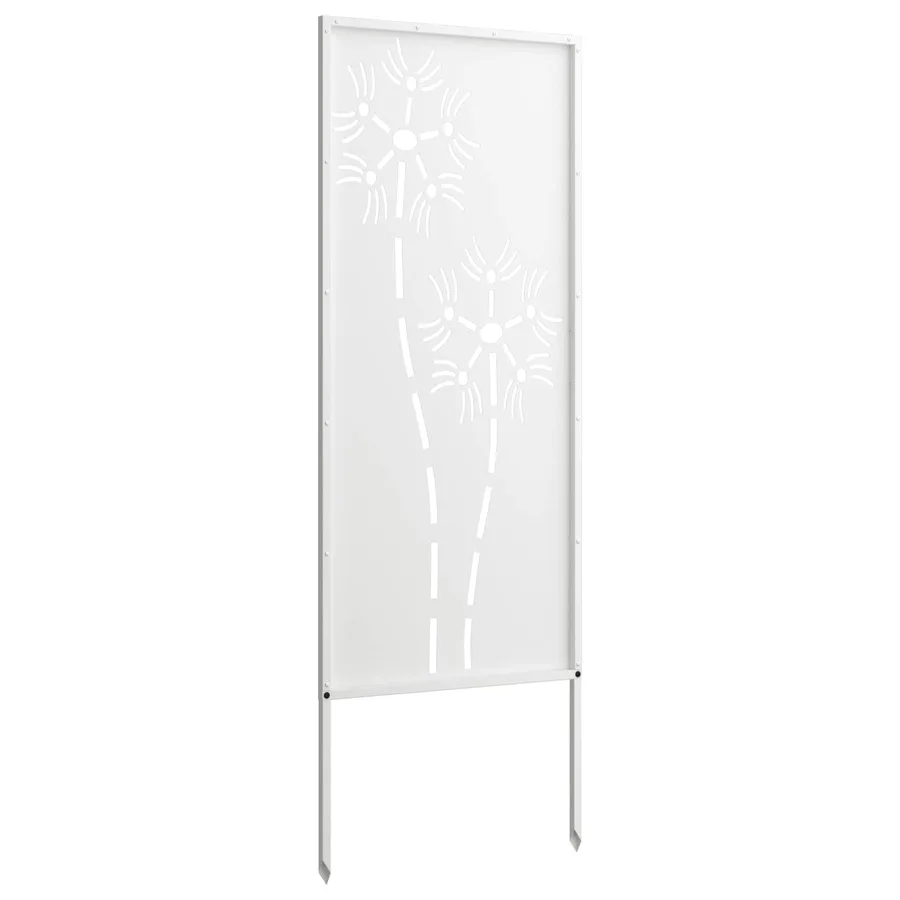 Écran de confidentialité de jardin Fretwork Blanc 50 x 140 cm - 5